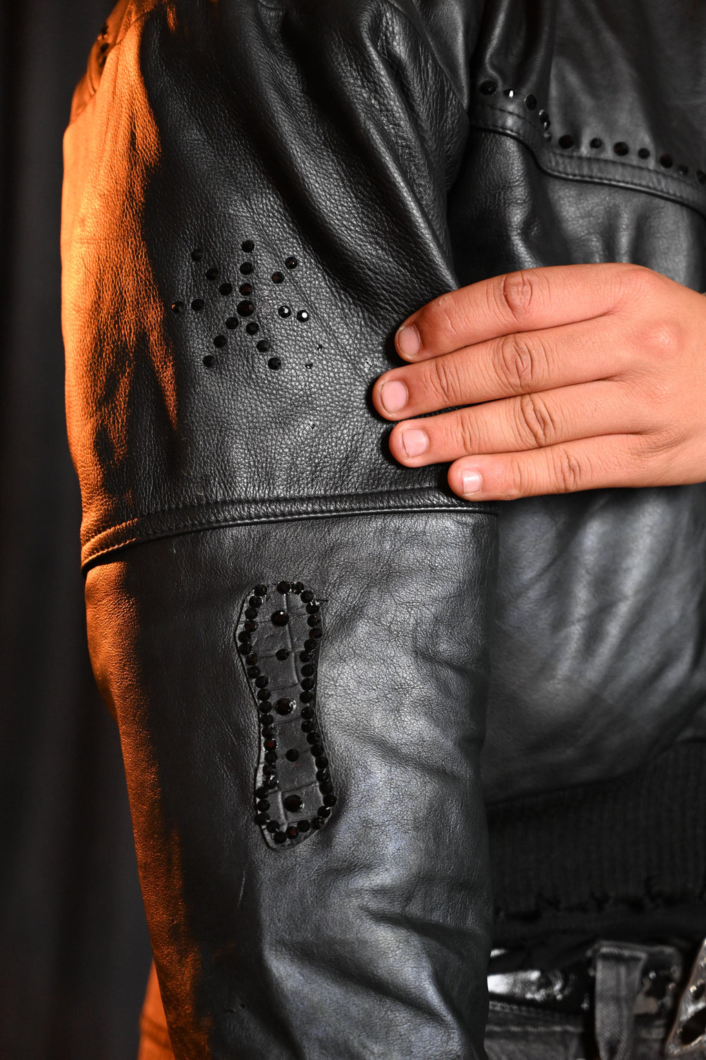 Leather Stud Jacket