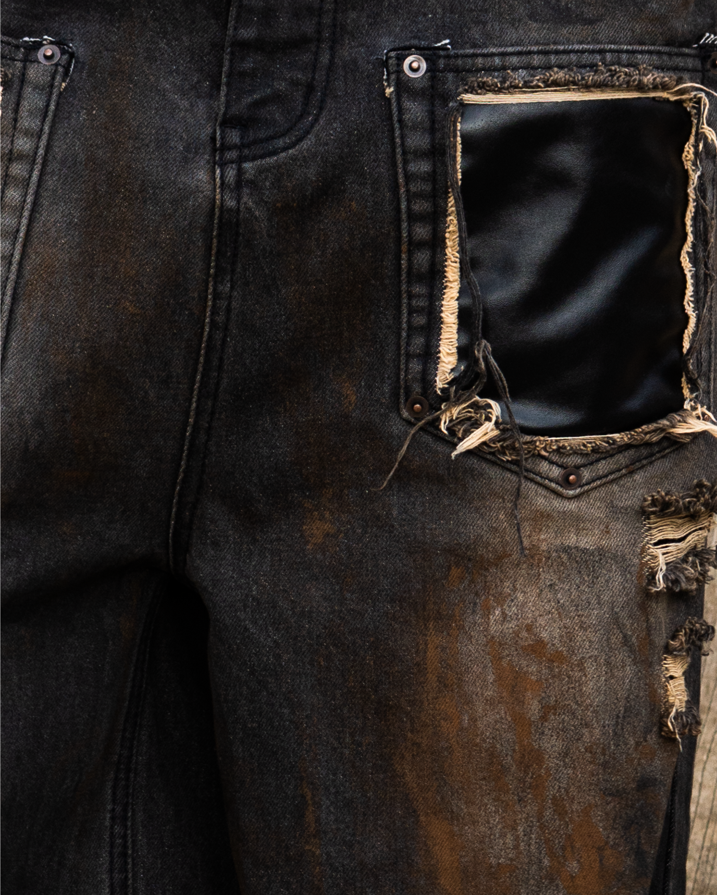 The Dirty Leather Pocket Jeans