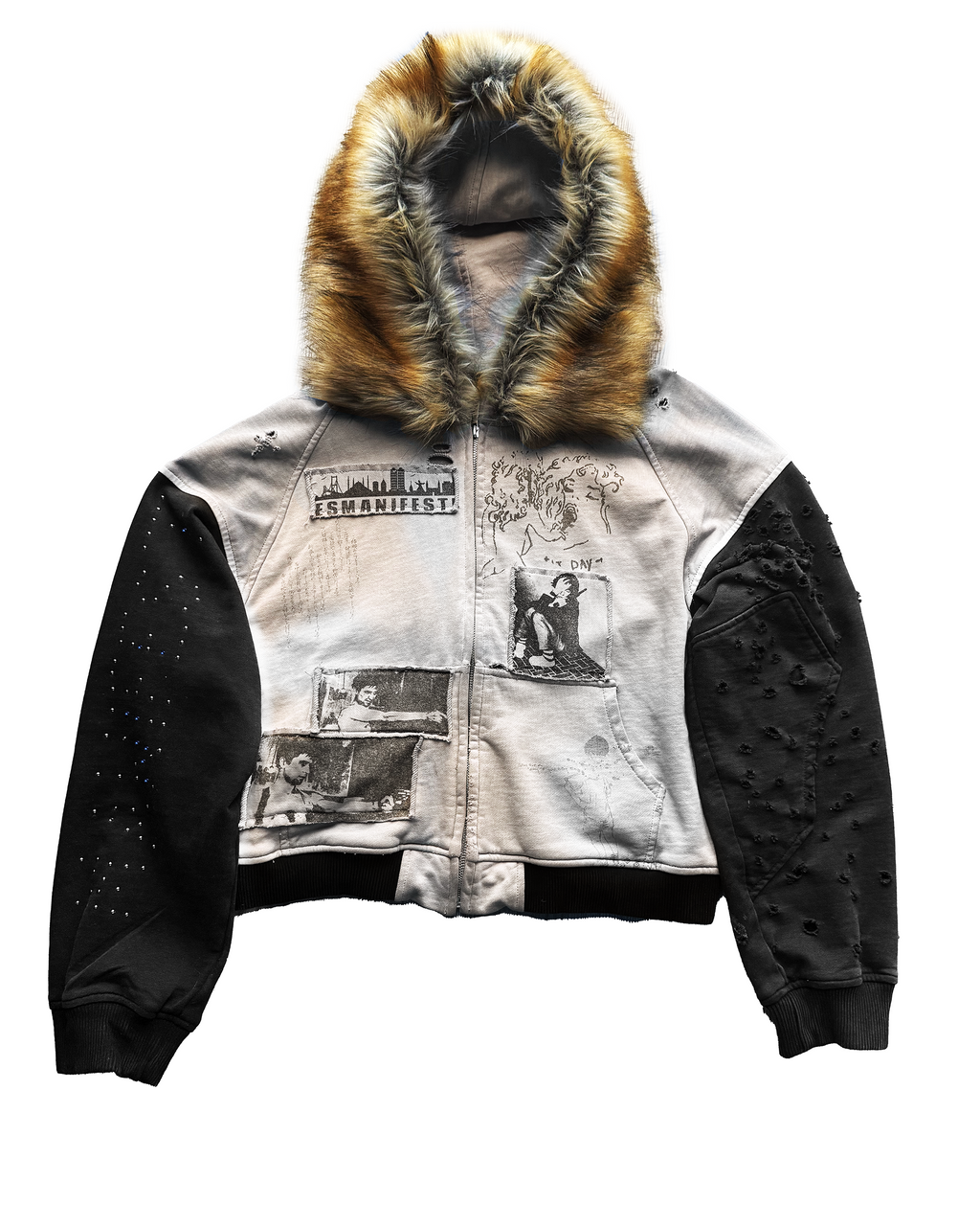 Fur Zip Up Jacket