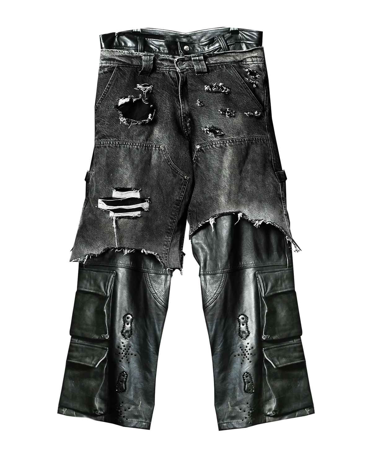 Denim X Leather Stud Pants – Les Manifeste