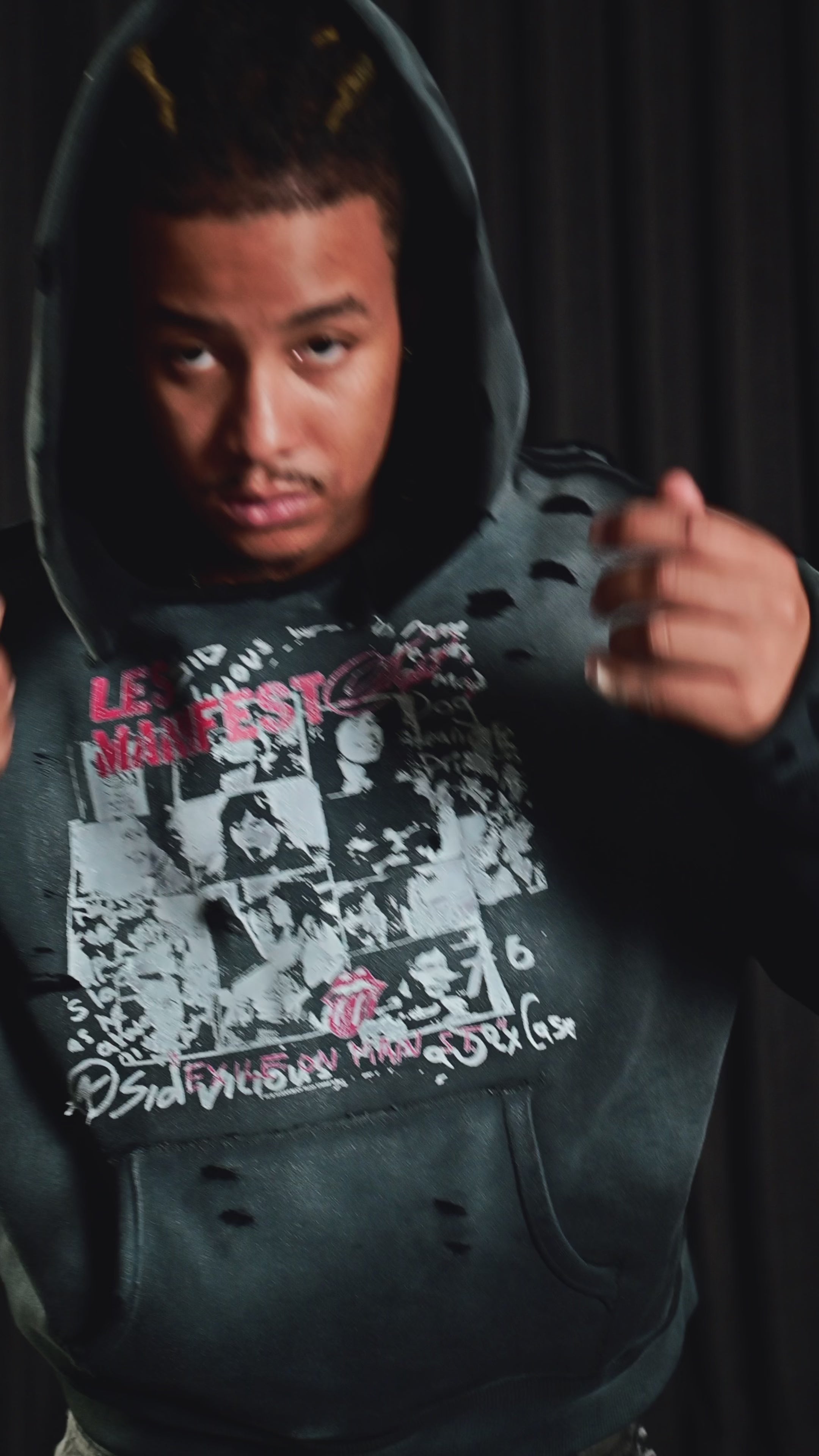 Thrashed Punk Hoodie