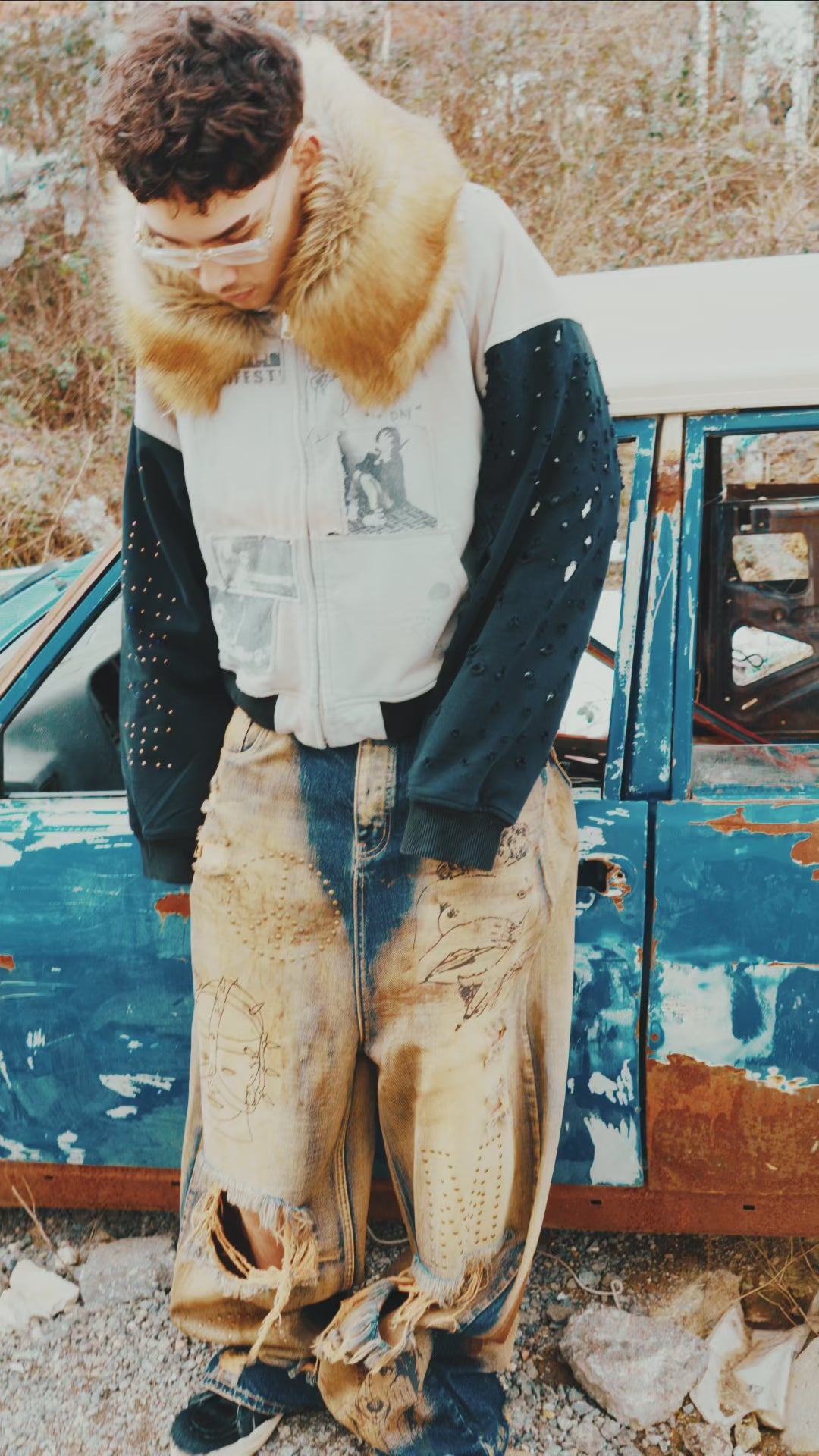 Fur Zip Up Jacket